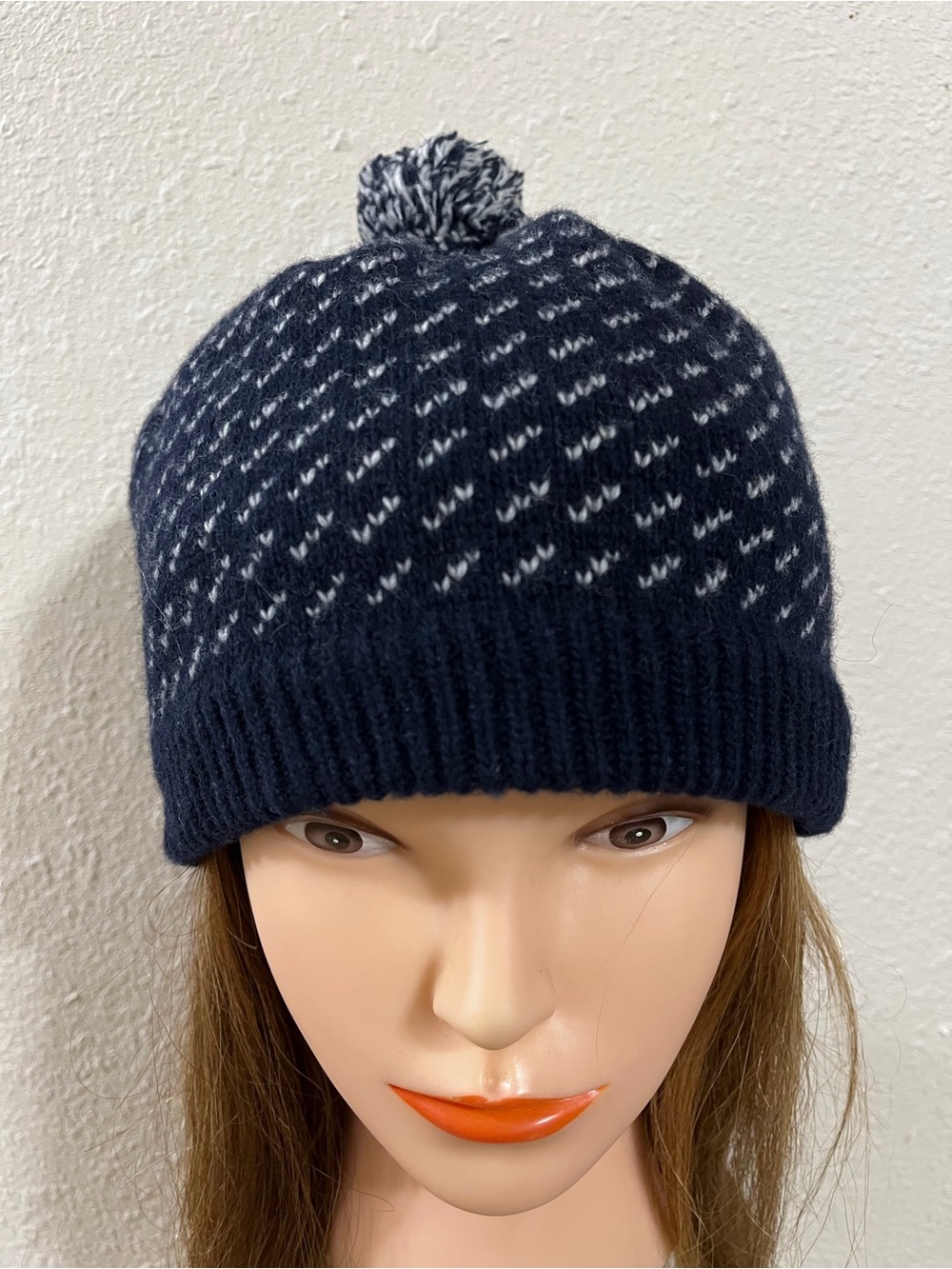 L.L. Bean Pom Pom Beanie Wool Blend